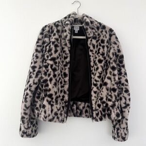 Peyton Jensen for Evereve Faux Fur Cheetah Print Jacket